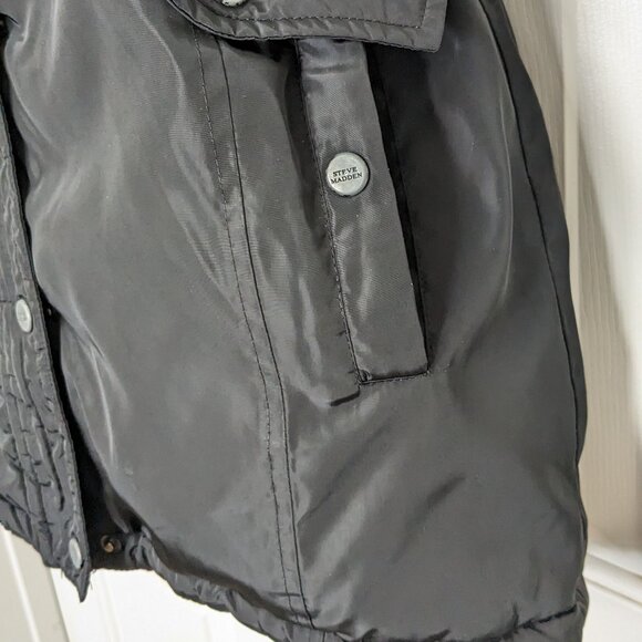 Steve Madden Girl's Winter Coat Size M ( 10-12 ) Black - Picture 5 of 13